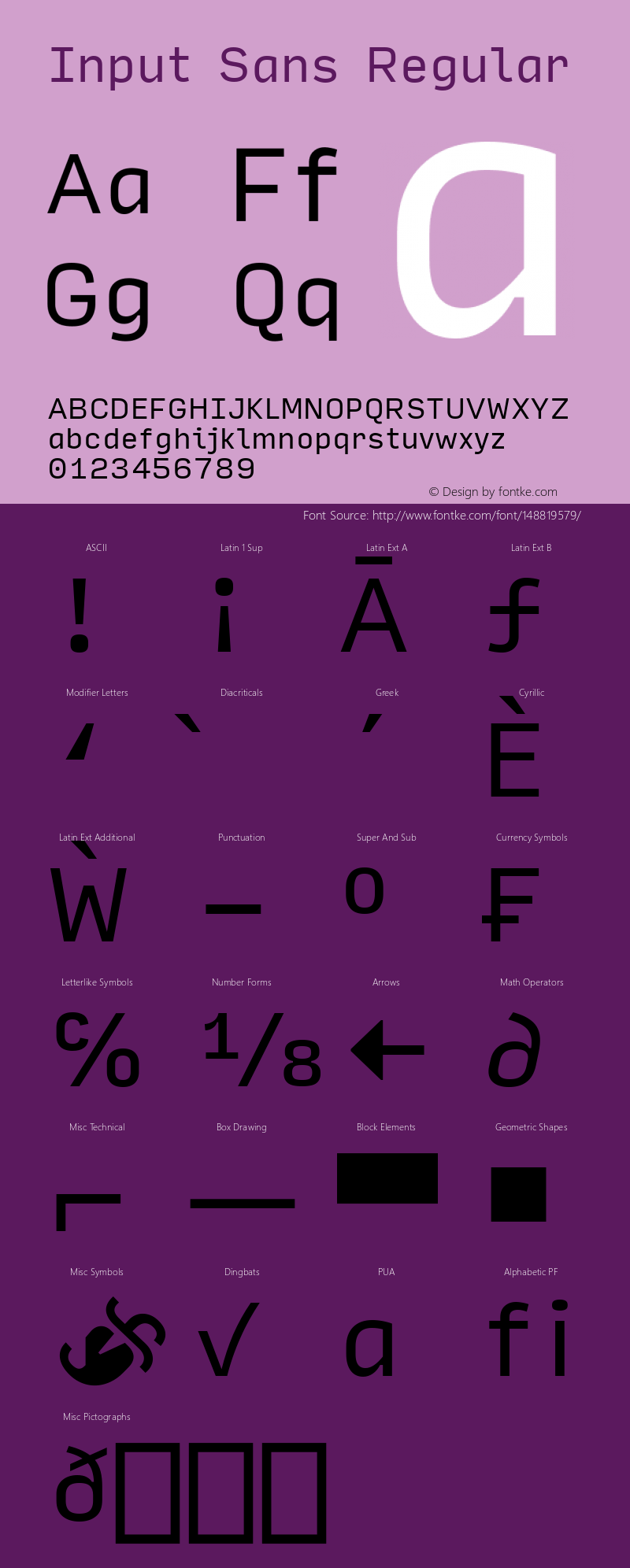 InputSans Version 0.000;PS 0.0;hotconv 1.0.72;makeotf.lib2.5.5900 Font Sample