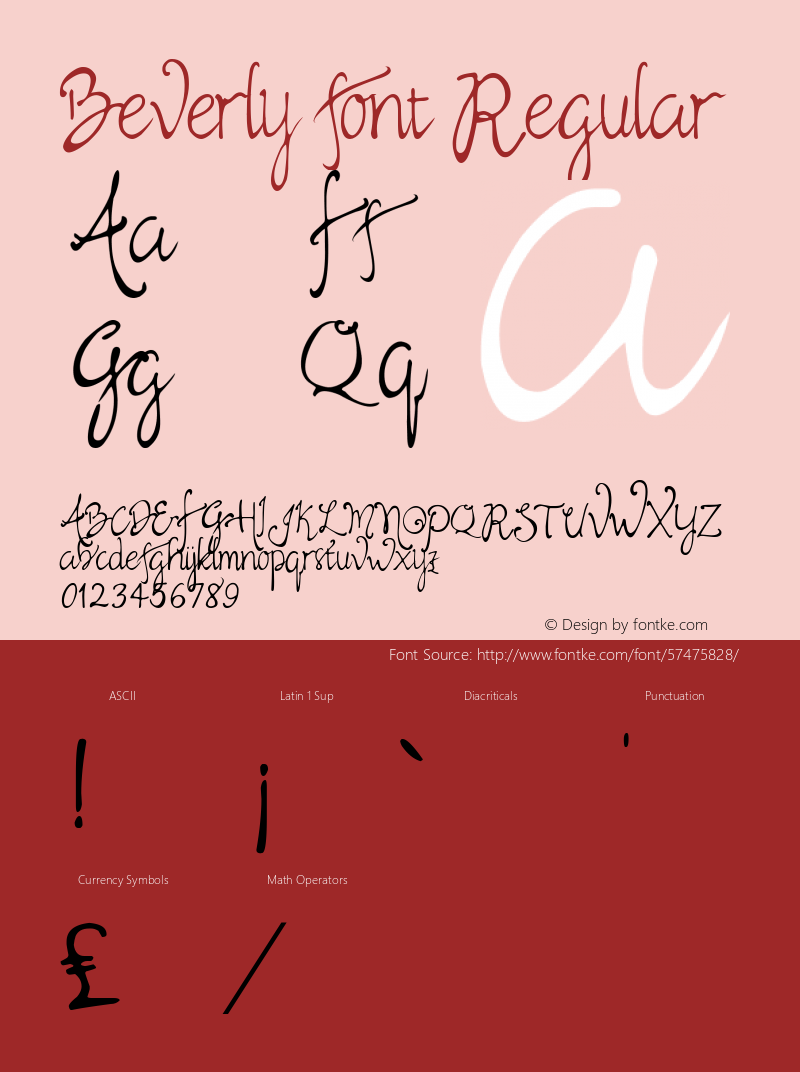 Beverly font Version 1.00;November 27, 2019;FontCreator 12.0.0.2545 64-bit Font Sample