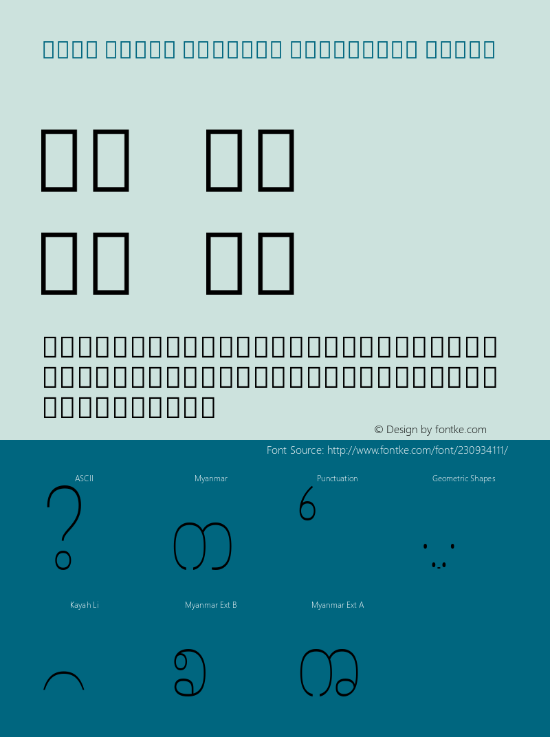 Noto Serif Myanmar Condensed Light Version 2.001; ttfautohint (v1.8) -l 8 -r 50 -G 200 -x 14 -D mymr -f none -a qsq -X 