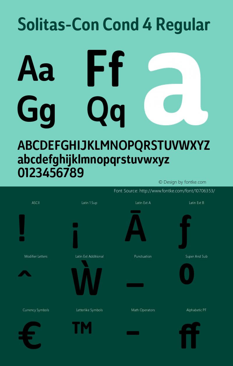 Solitas-Con Cond 4 Regular 1.000;com.myfonts.easy.insigne.solitas.con-medium.wfkit2.version.4oe4 Font Sample