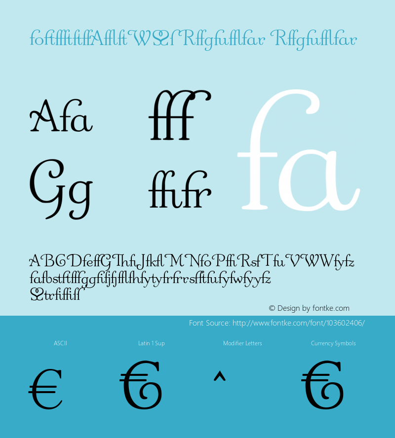 Odette Alt W05 Regular Version 1.00 Font Sample