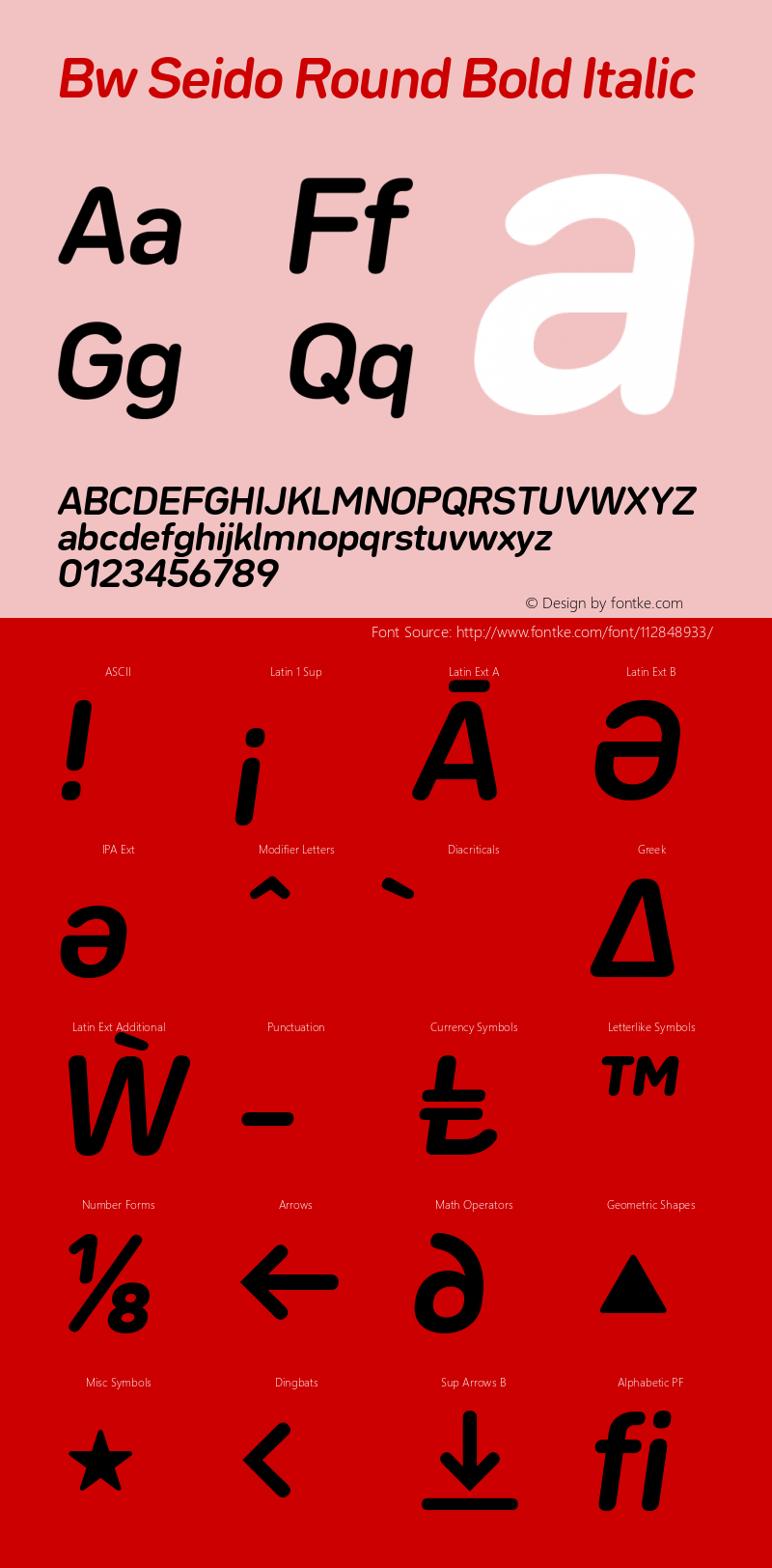 Bw Seido Round Bold Italic Version 1.000;PS 001.000;hotconv 1.0.88;makeotf.lib2.5.64775 Font Sample