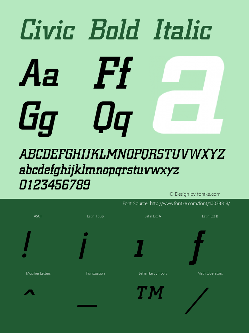 Civic Bold Italic The IMSI MasterFonts Collection, tm 1995 IMSI Font Sample