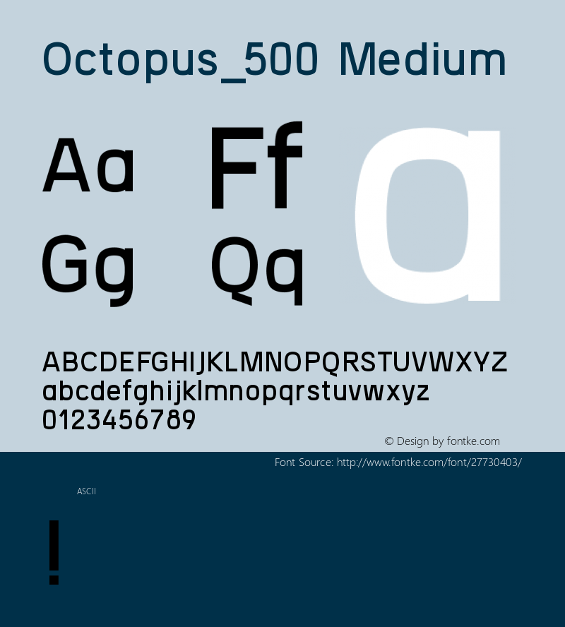 Octopus_500 Version 1.0 Font Sample