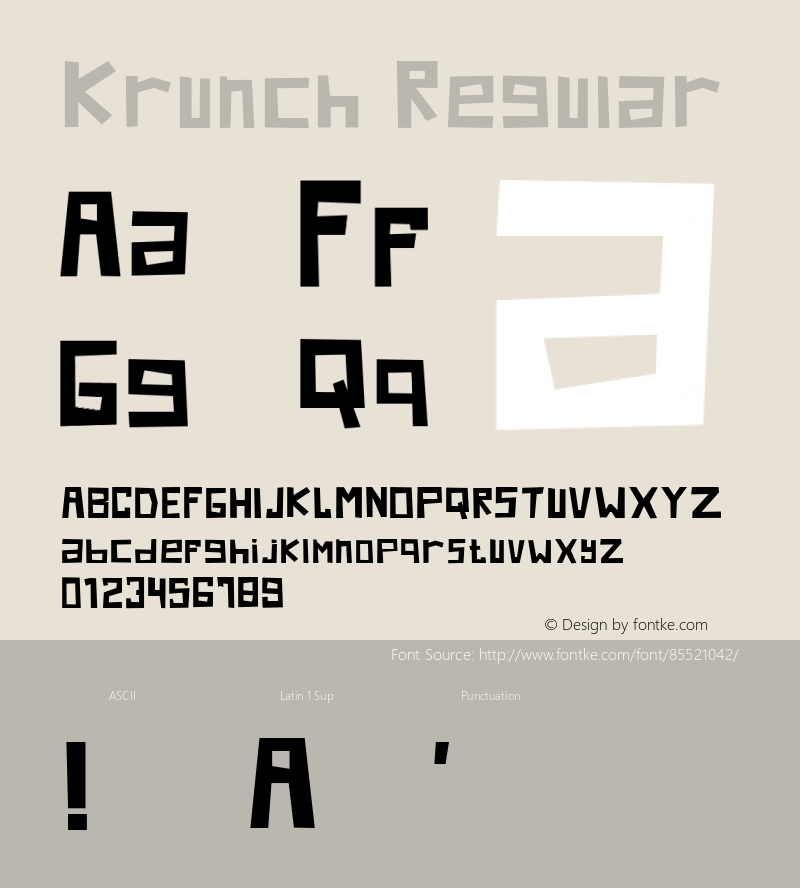 Krunch FontLab7 Font Sample