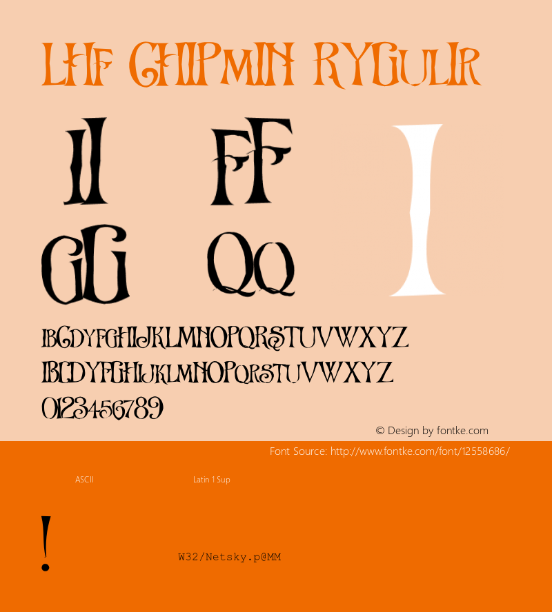 LHF Chapman Regular Version 2.001;PS 002.000;hotconv 1.0.38 Font Sample