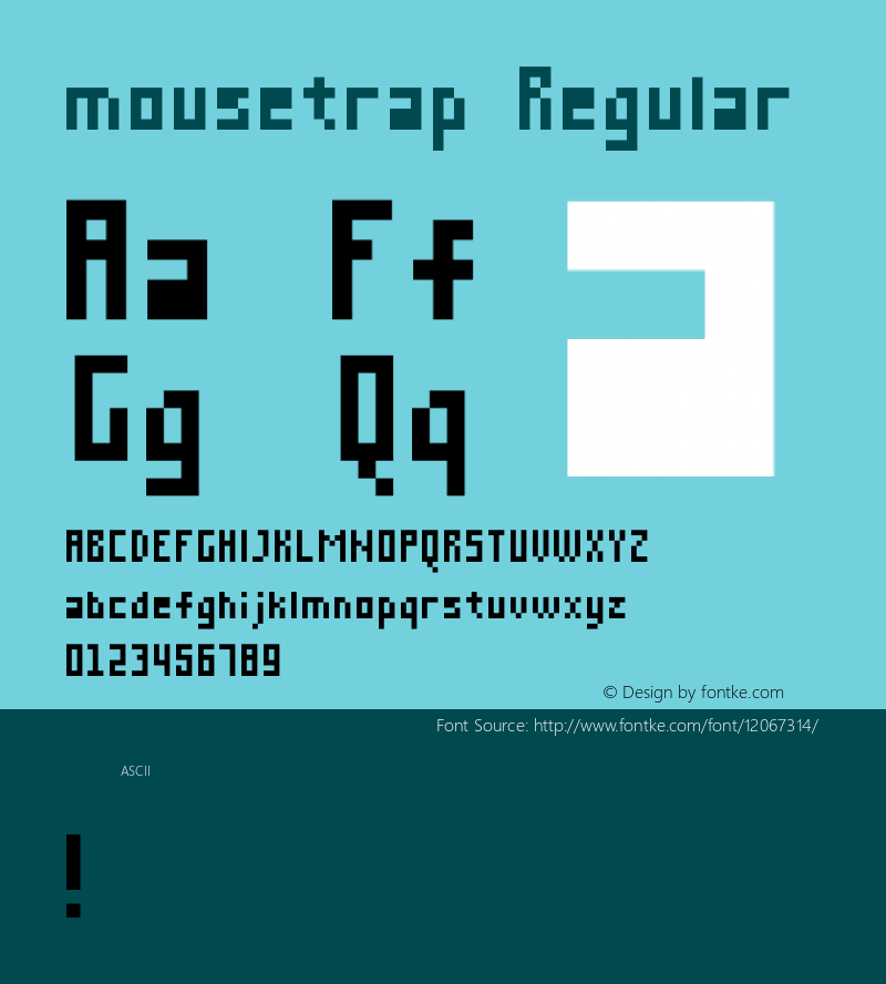 mousetrap Regular 1.0 Font Sample