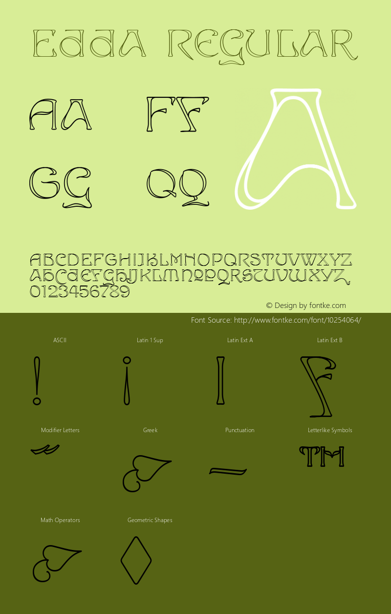 Edda Regular Version 1.10 Font Sample