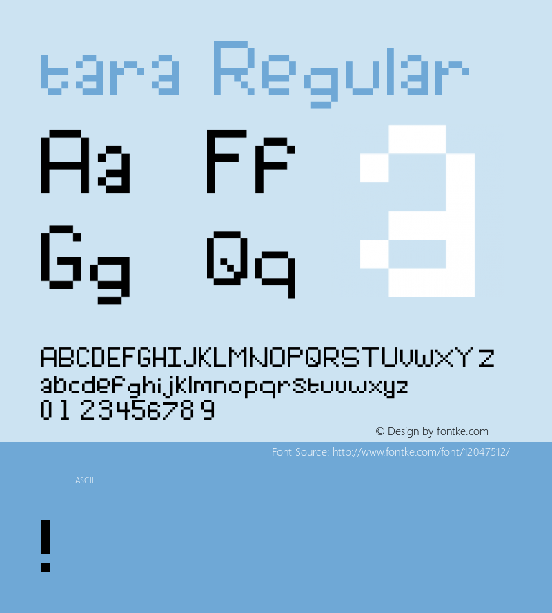 tara Regular 1.0 Font Sample