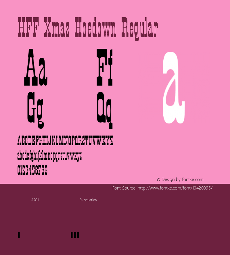HFF Xmas Hoedown Regular 1.0 Font Sample