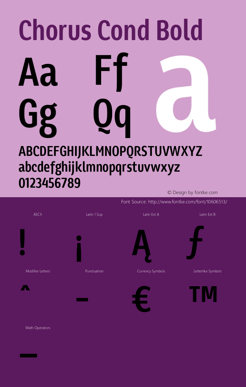 Chorus Cond Bold 001.001;com.myfonts.soneri.chorus.cond-med.wfkit2.3T5Z Font Sample