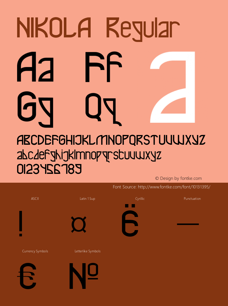 NIKOLA Regular OTF 1.000;PS 001.000;Core 1.0.29 Font Sample