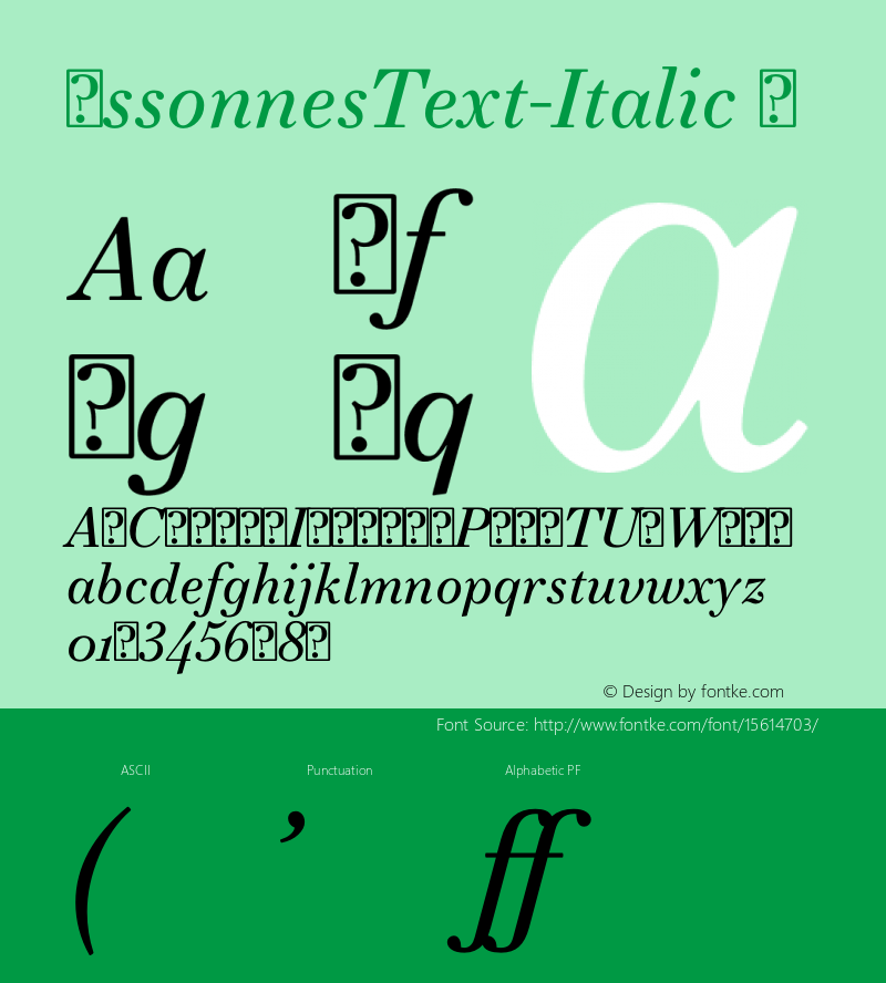 EssonnesText-Italic ☞ Version 1.000 2015 initial release;com.myfonts.easy.james-todd.essonnes.text-italic.wfkit2.version.4t34 Font Sample