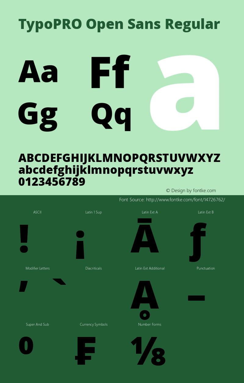 TypoPRO Open Sans Regular Version 1.10 Font Sample