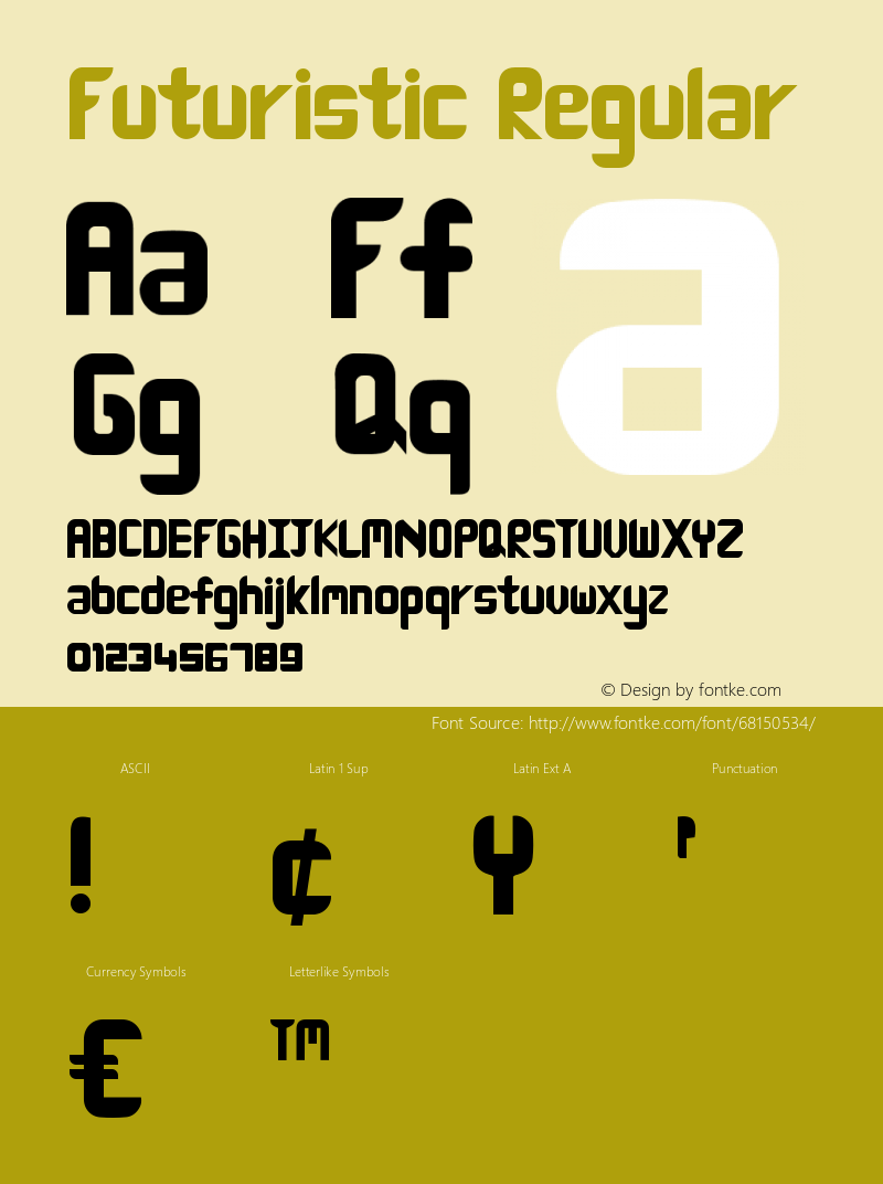 Futuristic Version 1.001;Fontself Maker 3.5.1 Font Sample