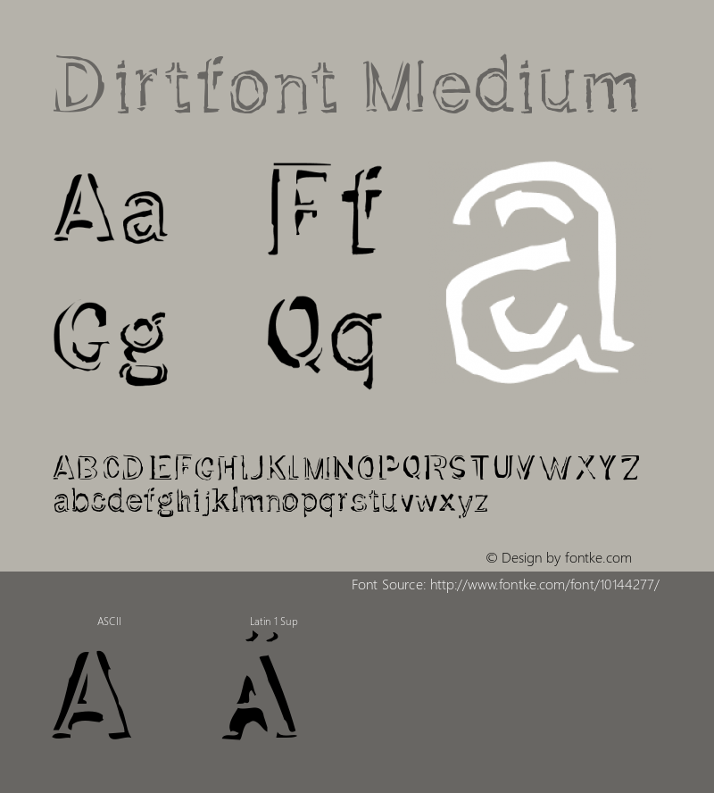 Dirtfont Medium 001.001 Font Sample