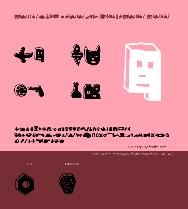 BlockheadIllustFace-Black Black Version 1.00 Font Sample