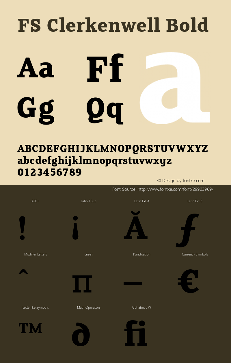 FSClerkenwell-Bold Version 2.001;PS 001.001;hotconv 1.0.38 Font Sample