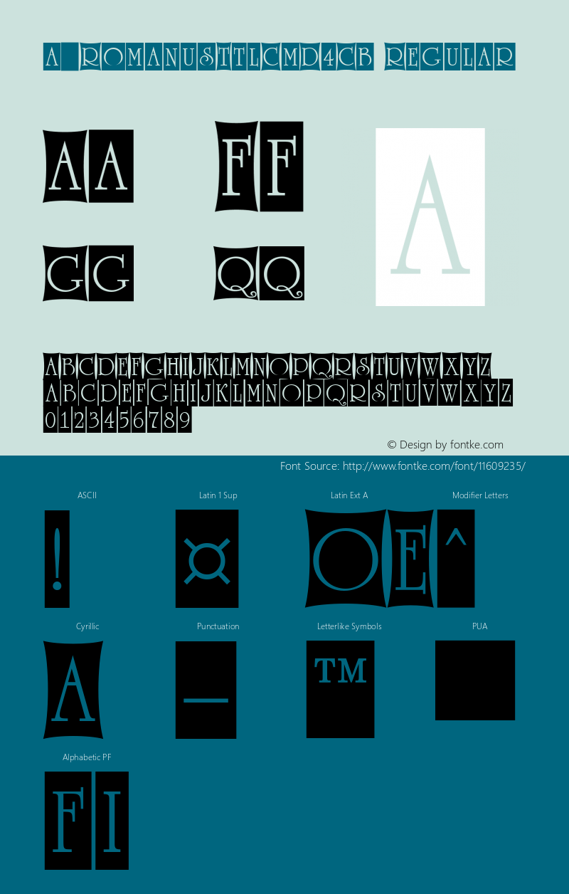 a_RomanusTtlCmD4Cb Regular 01.03 Font Sample