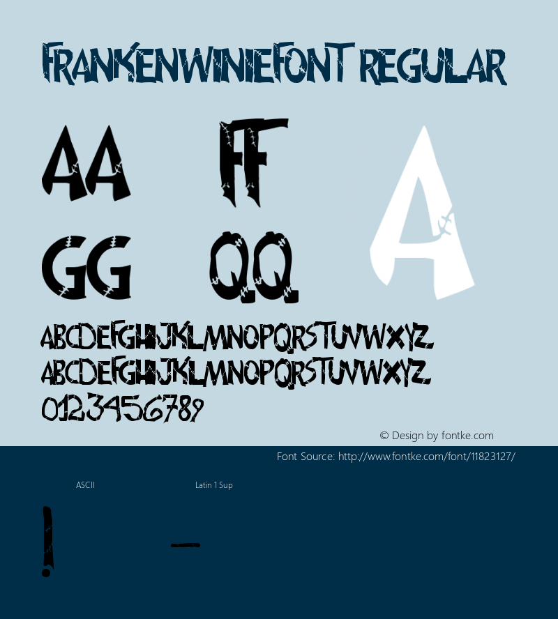 frankenwiniefont Regular Version 1.00 October 18, 2012, initial release Font Sample