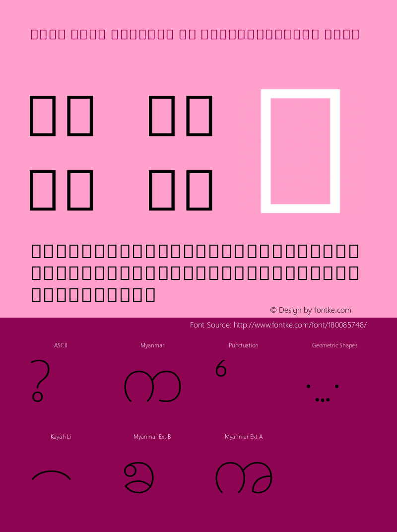 Noto Sans Myanmar UI SemiCondensed Thin Version 2.103; ttfautohint (v1.8.2) -l 8 -r 50 -G 200 -x 14 -D mymr -f none -a qsq -X 