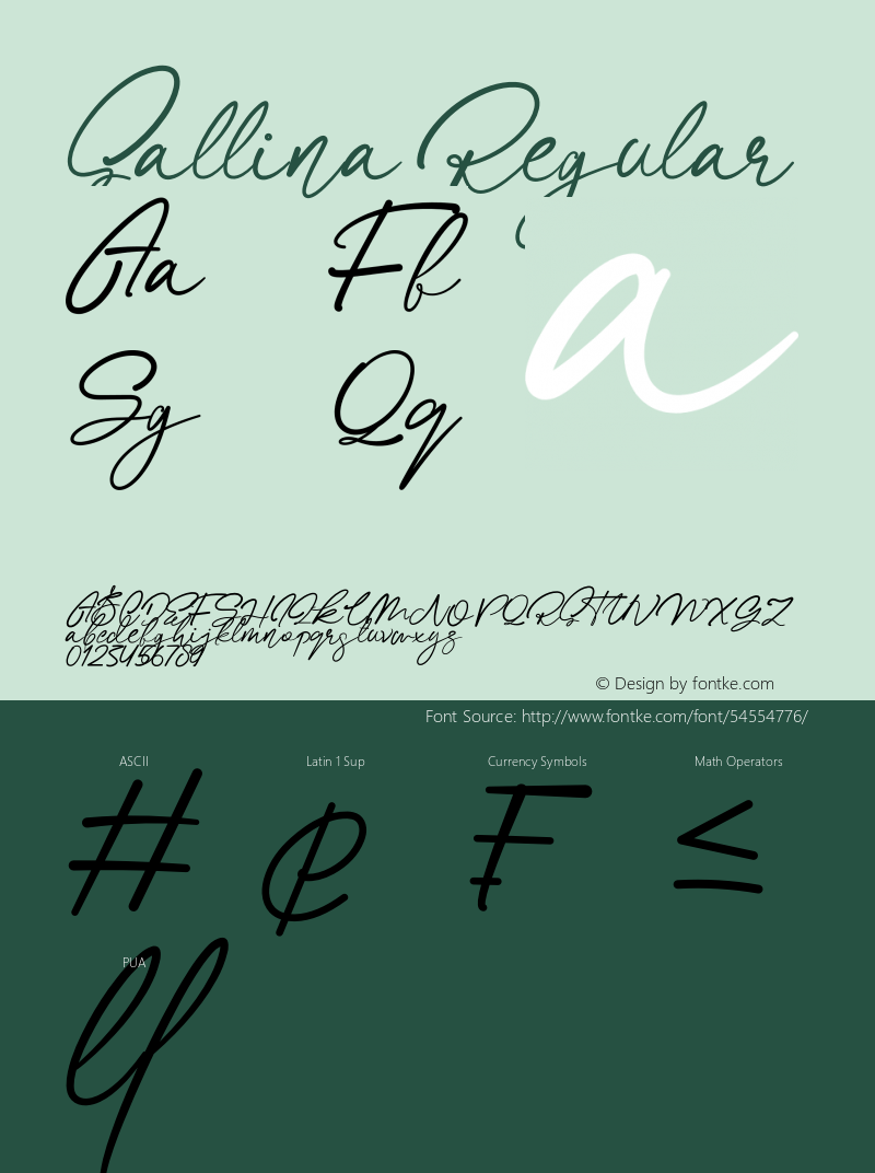 Sallina Version 1.00;January 28, 2020;FontCreator 11.5.0.2430 32-bit Font Sample