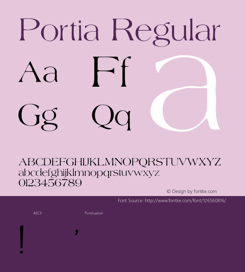 Portia 001.000 Font Sample