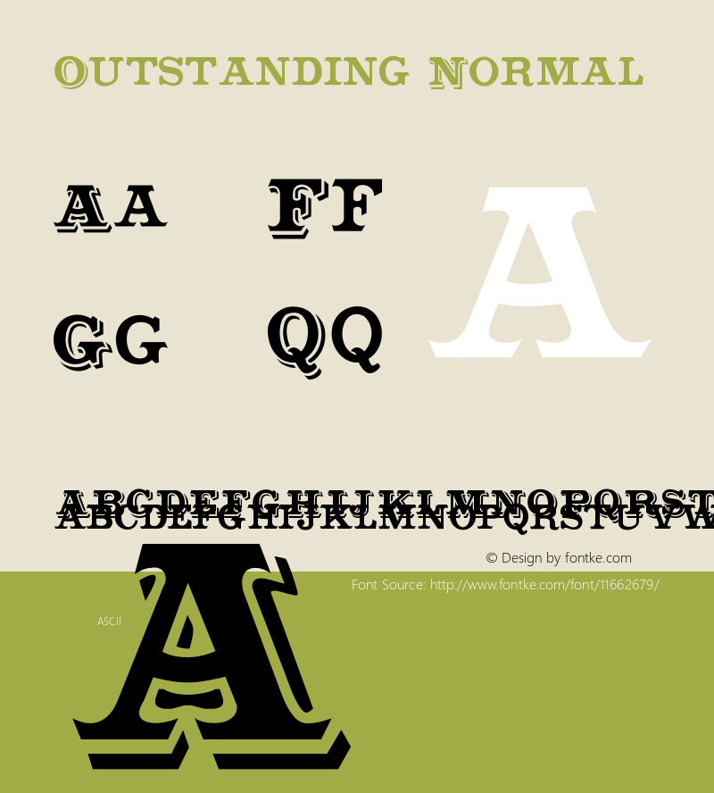 Outstanding Normal Version 001.000 Font Sample