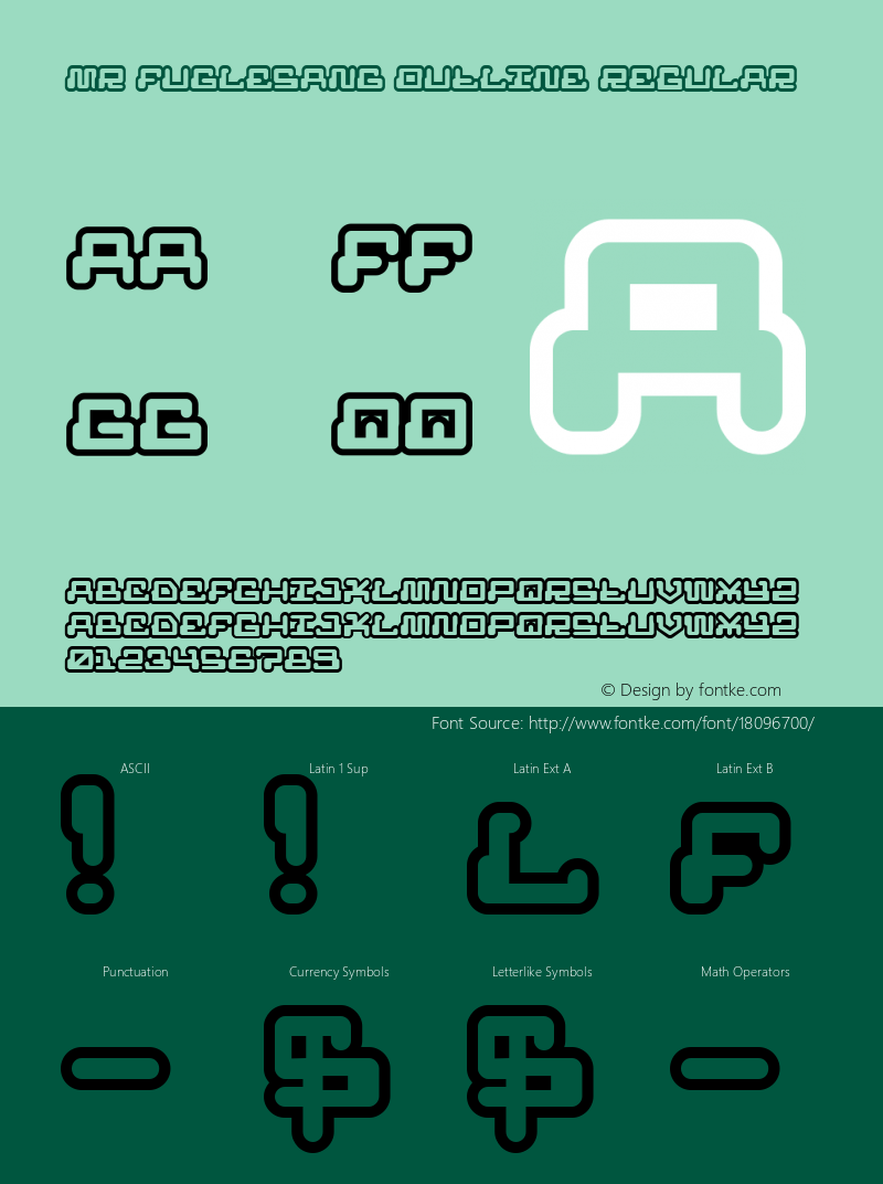 MR FUGLESANG OUTLINE Regular v1 Font Sample