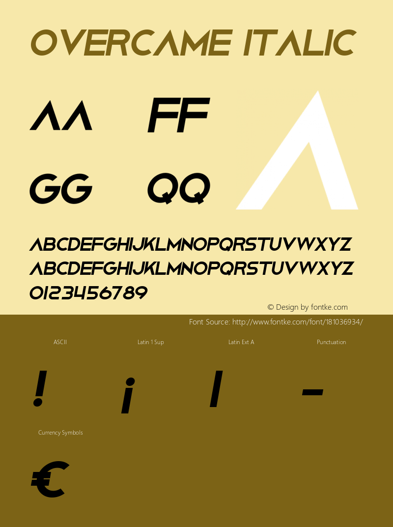 Overcame Italic Version 1.006;Fontself Maker 3.5.6图片样张