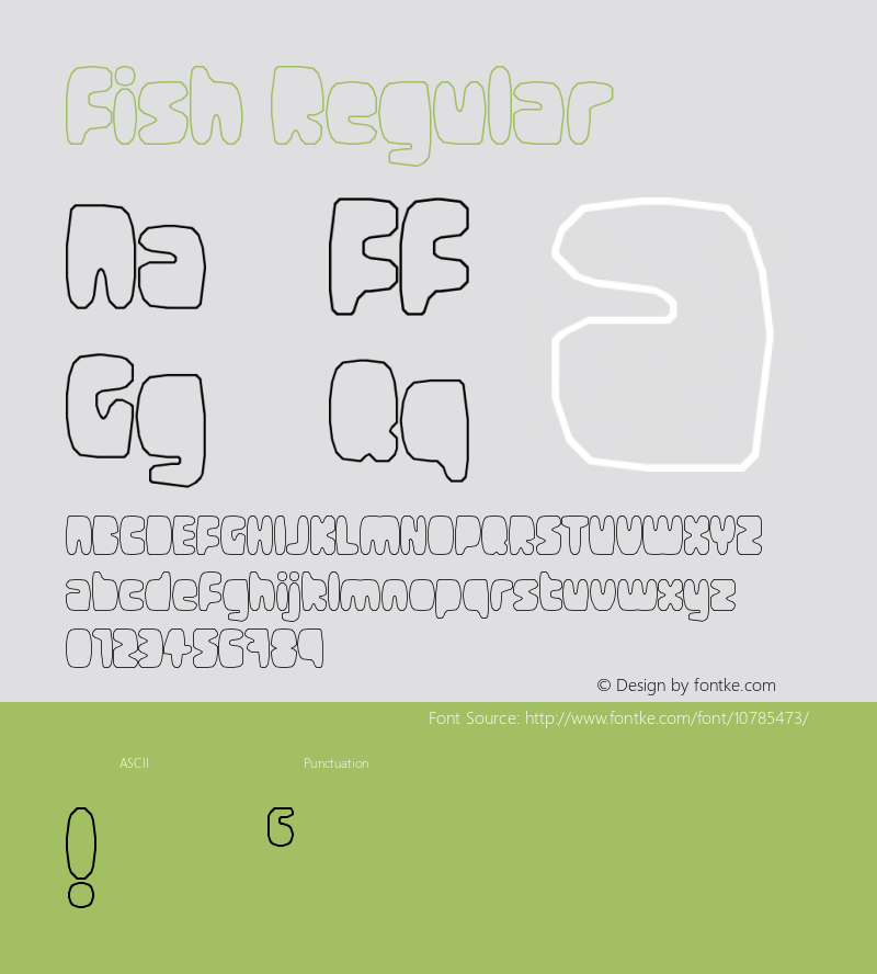 fish Regular Version 1.0 Font Sample