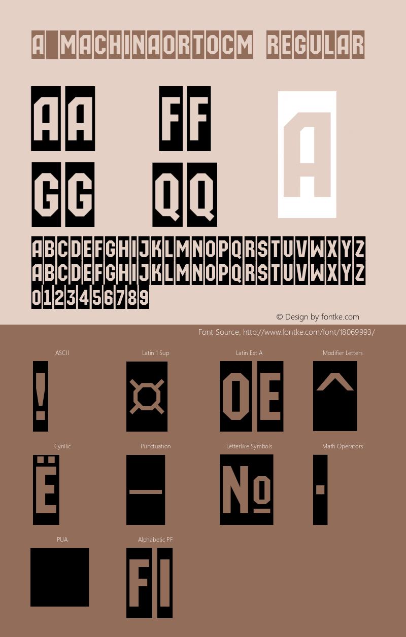 a_MachinaOrtoCm Regular 01.03 Font Sample