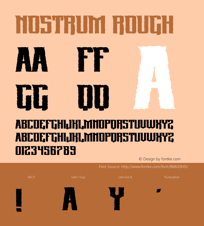 Nostrum Rough Version 1.001;Fontself Maker 3.5.4 Font Sample