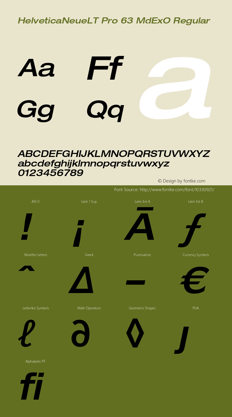 HelveticaNeueLT Pro 63 MdExO Regular Version 1.300;PS 001.003;hotconv 1.0.38 Font Sample