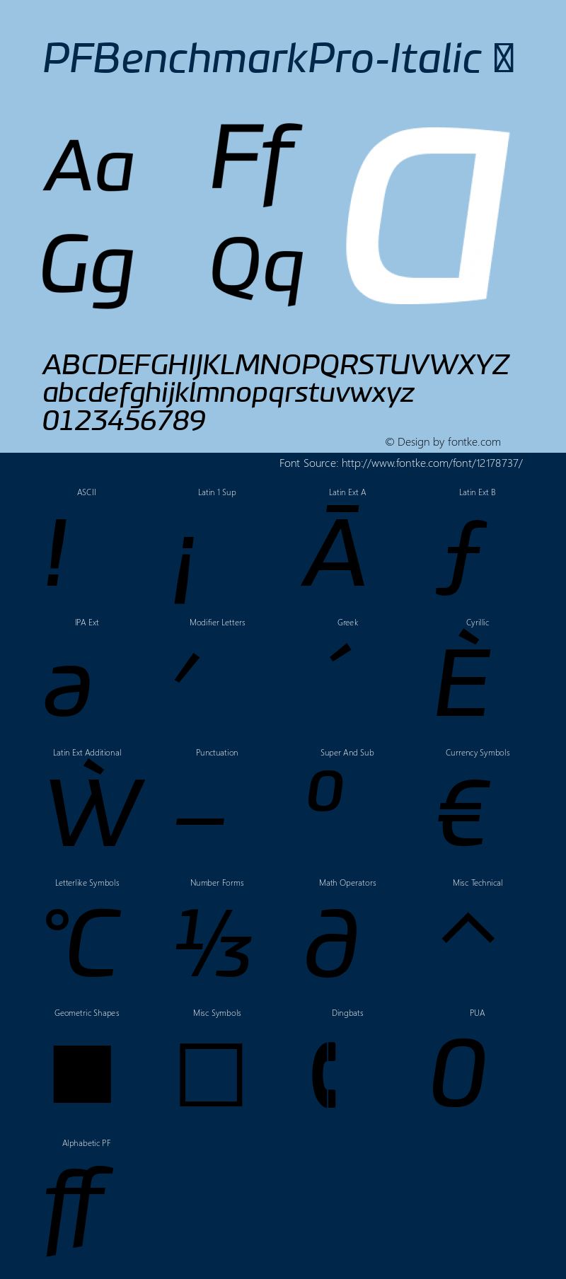 PFBenchmarkPro-Italic ☞ Version 1.000;com.myfonts.easy.parachute.pf-benchmark-pro .italic.wfkit2.version.4jRU Font Sample