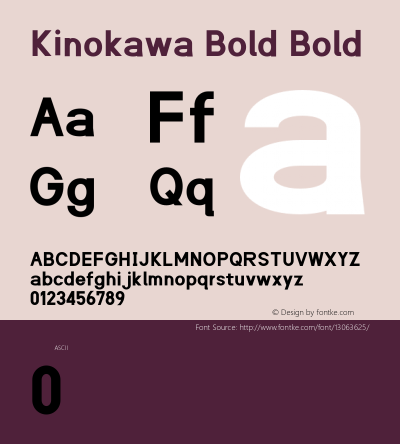 Kinokawa Bold Bold Version 0.3 Font Sample