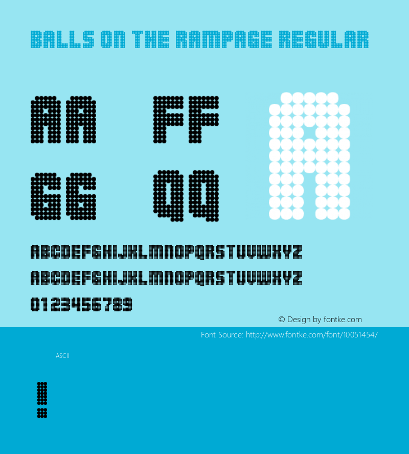 Balls on the rampage Regular 1.0 Font Sample