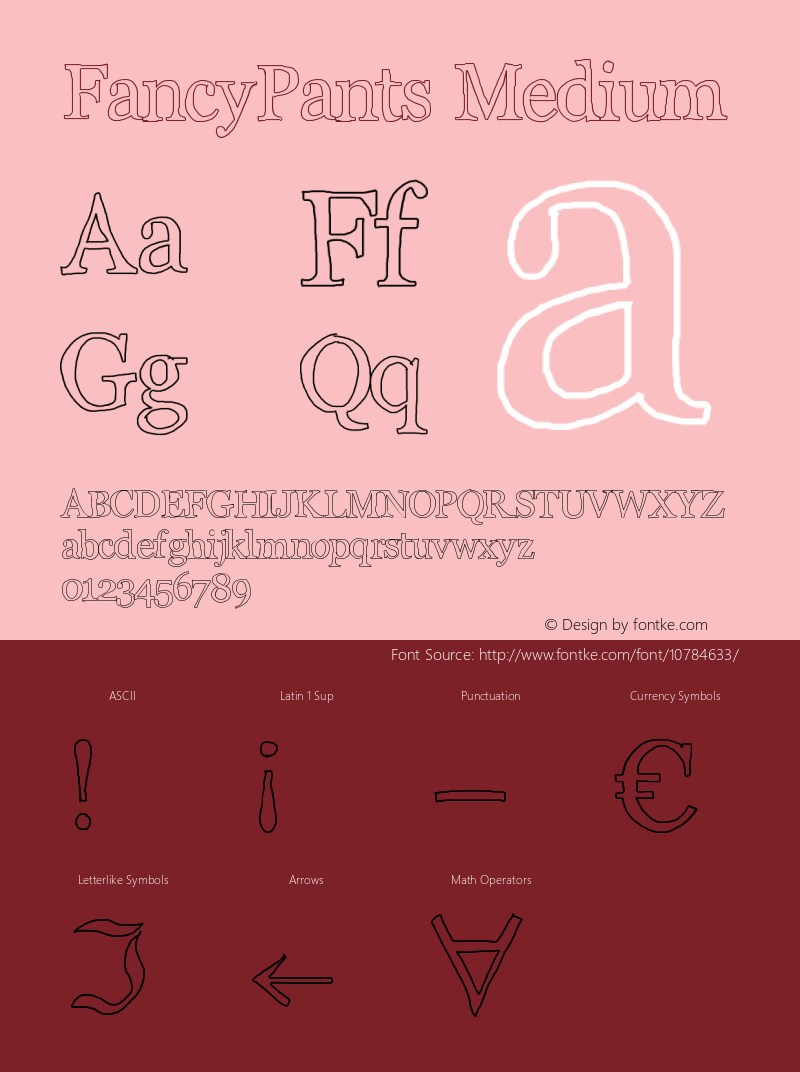 FancyPants Medium Version 001.000 Font Sample