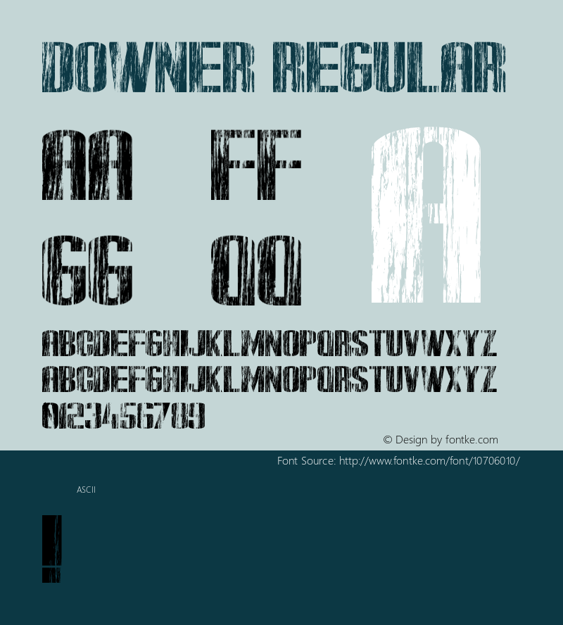 Downer Regular 1.000 Font Sample