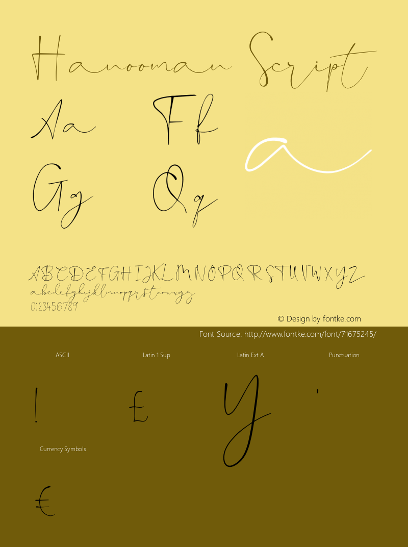 Hanooman Script Version 1.008;Fontself Maker 3.5.1 Font Sample