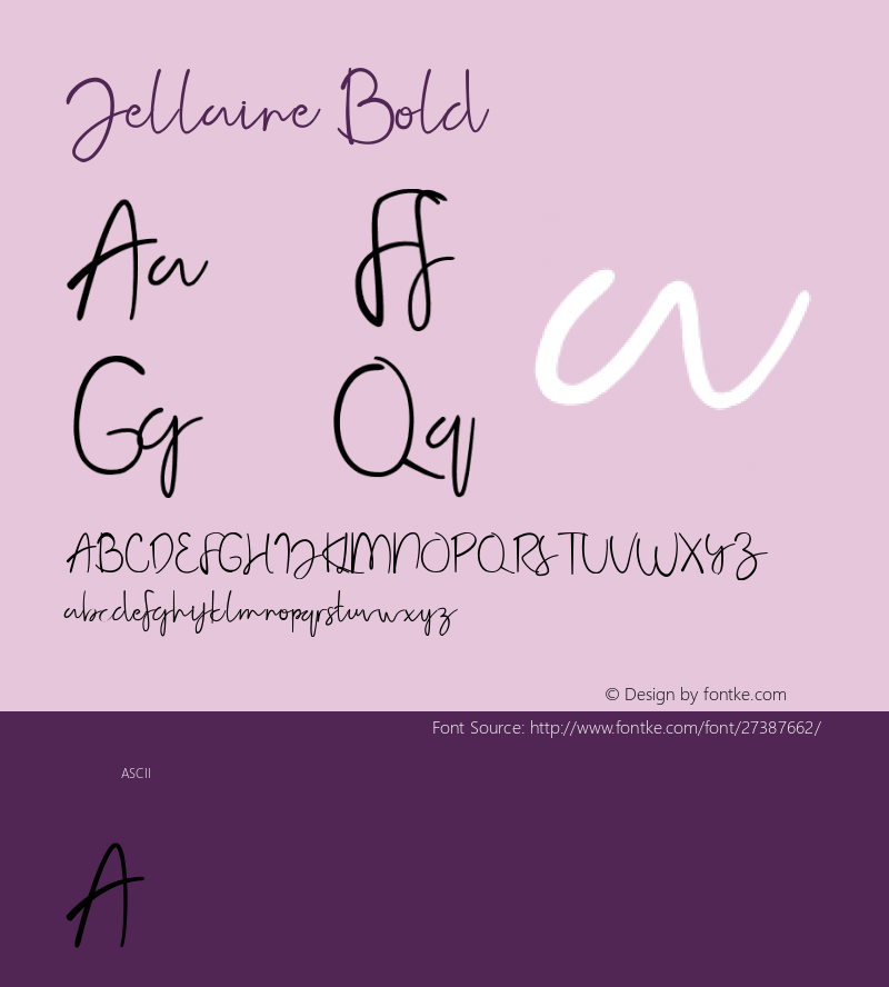 Jellaine-Bold 1.000 Font Sample