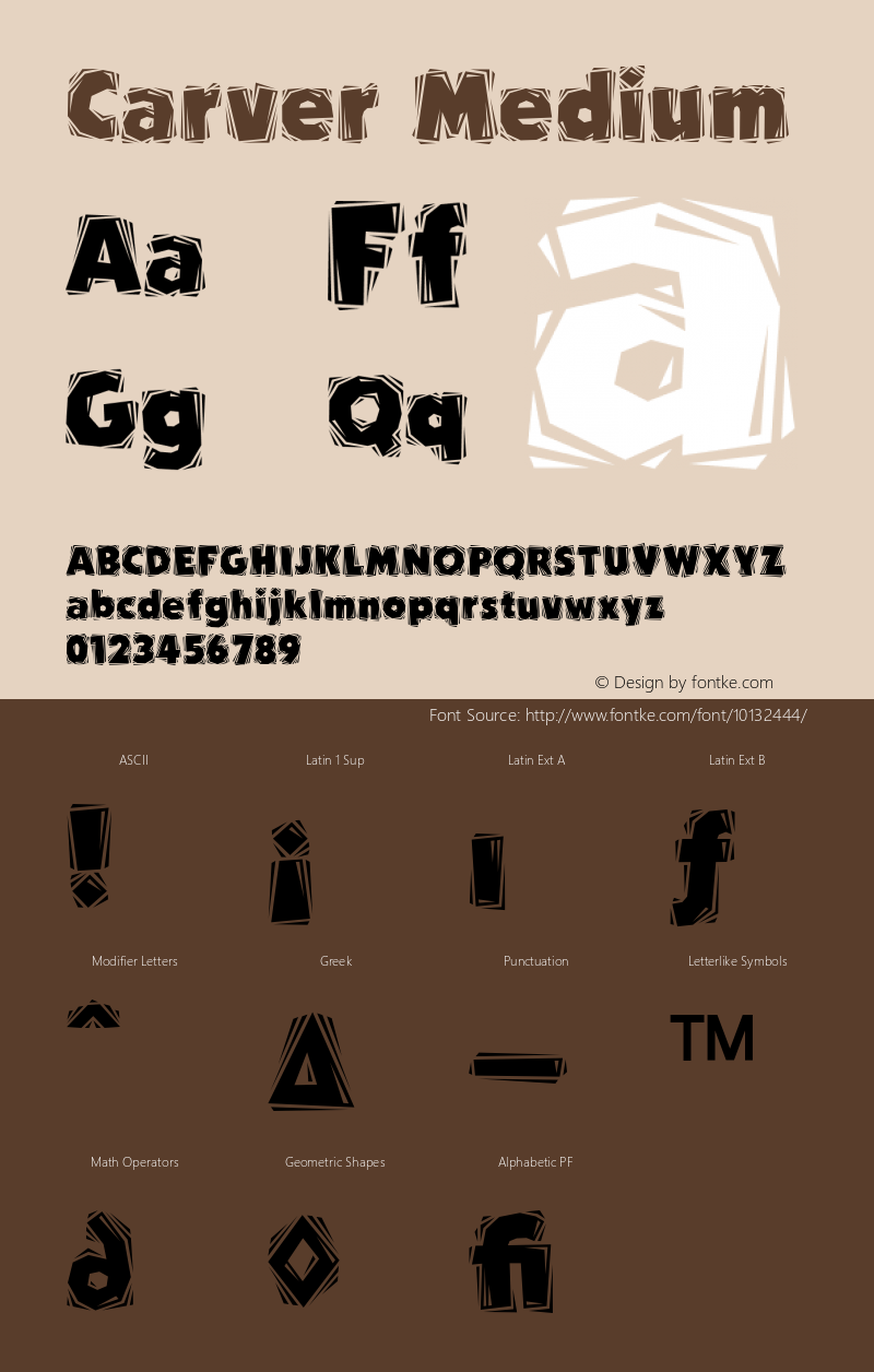 Carver Medium 001.000 Font Sample