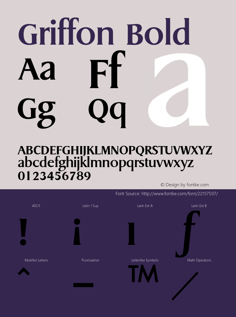 Griffon Bold Altsys Fontographer 3.5  8/18/95 Font Sample