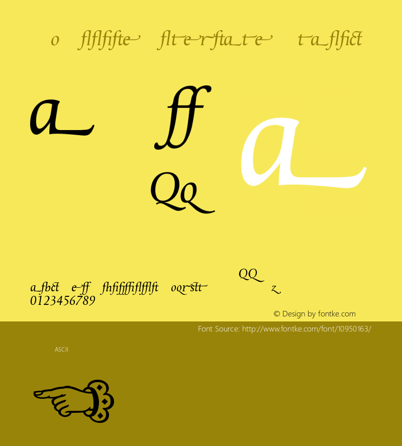 ApollineAlternate Italic Version 001.000 Font Sample