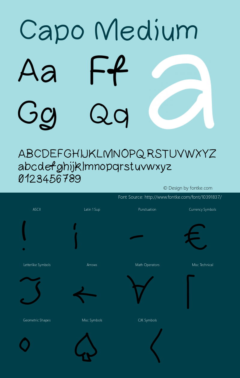 Capo Medium Version 001.000 Font Sample