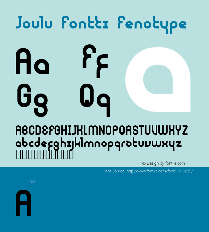 Joulu Fontti Fenotype FENOTYPEFACES 2002 Font Sample