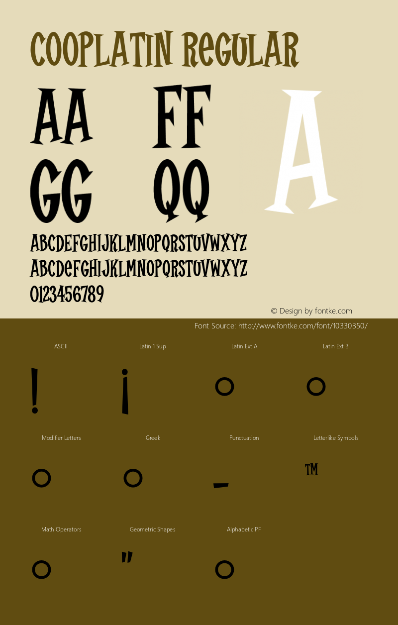 CoopLatin Regular 001.000 Font Sample