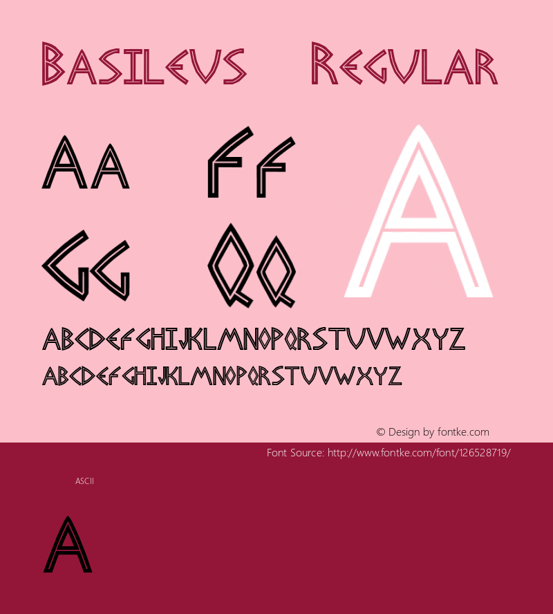 Basileus 001.000 Font Sample
