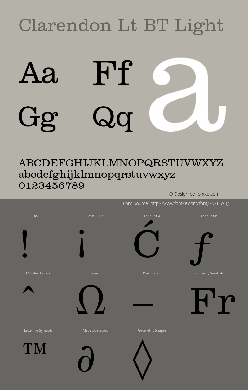 Clarendon Lt BT Light mfgpctt-v1.52 Wednesday, January 13, 1993 4:33:14 pm (EST) Font Sample