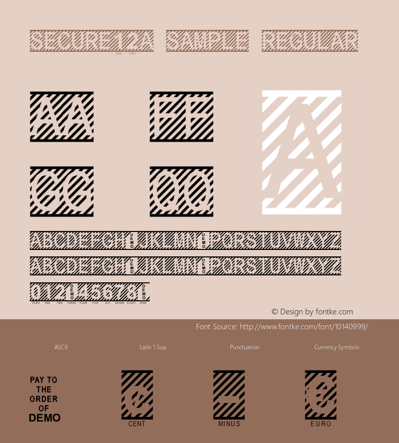 Secure12a Sample Regular Macromedia Fontographer 4.1 5/5/2005 Font Sample